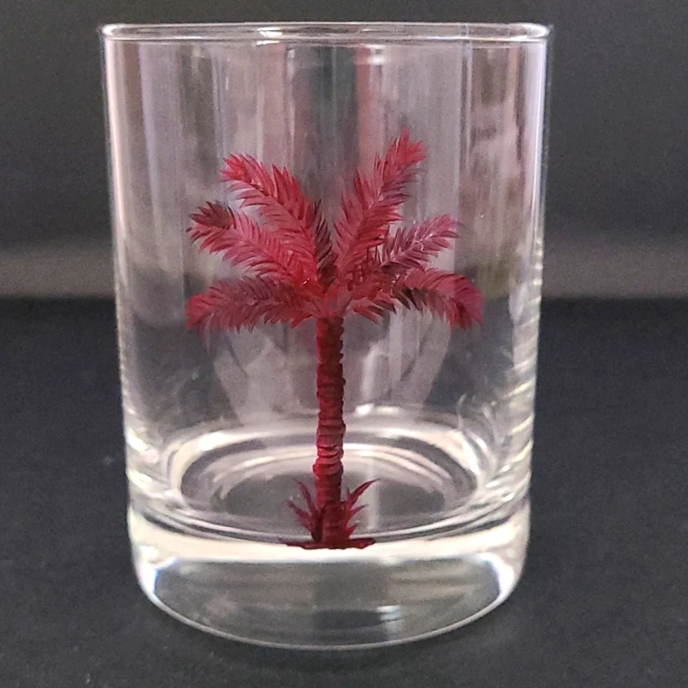 Set of 2 Palm Tree Whiskey Glasses